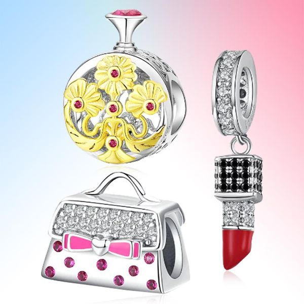 other 925 sterling silver enamel handbag perfume bottle lipstick charm suitable for original pan bracelet ladies diy luxury bijoux
other 925 sterling silver enamel handbag perfume bottle lipstick charm suitable for original pan bracelet ladies diy luxury bijoux