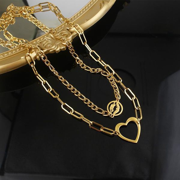 pendant necklaces multilayer necklace lip heart shape love couple golden for girlfriend boyfriend engagement banquet jewelry gif, Silver
pendant necklaces multilayer necklace lip heart shape love couple golden for girlfriend boyfriend engagement banquet jewelry gif, Silver