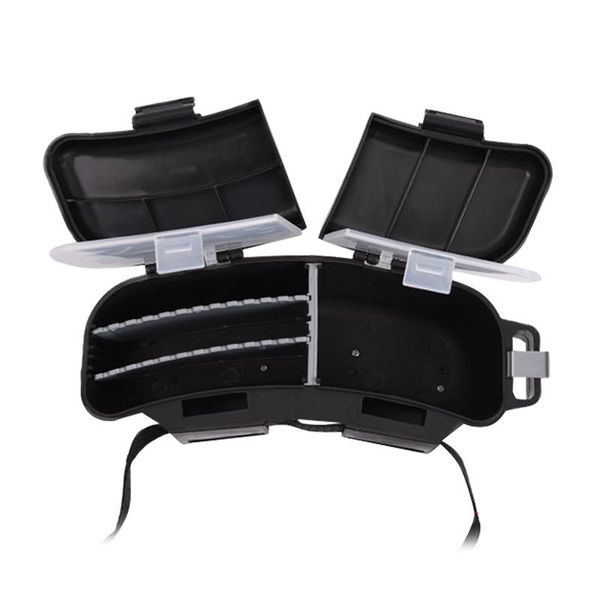 large fishing gear belt box reels baits spoons storage hooks bag accessories 
large fishing gear belt box reels baits spoons storage hooks bag accessories