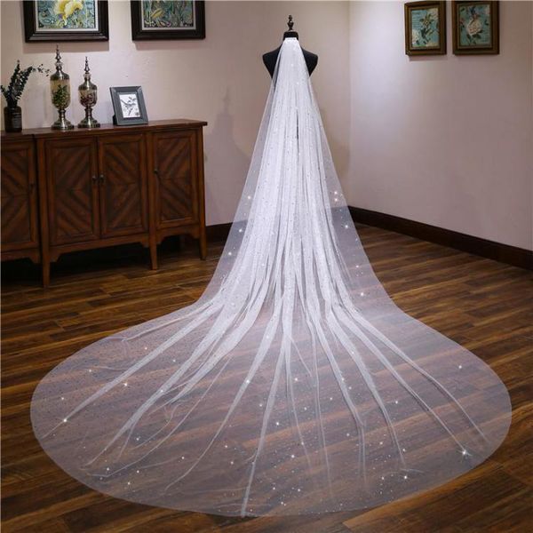 bridal veils 2021 white 4 meters vintage long cathedral wedding bling women veil voile de mariee gelin duvak, Black
bridal veils 2021 white 4 meters vintage long cathedral wedding bling women veil voile de mariee gelin duvak, Black