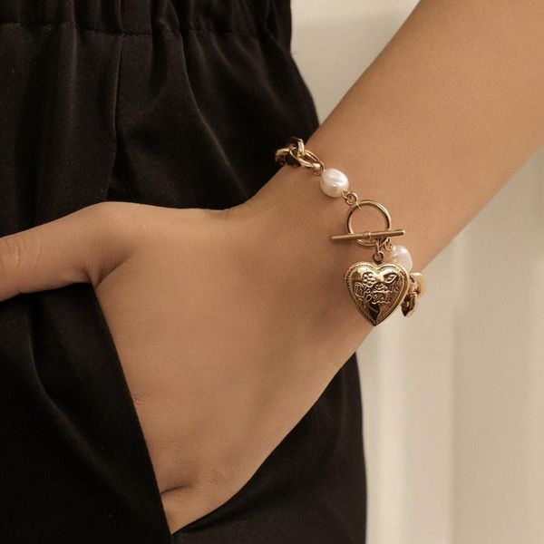 charm bracelets pearl metal chain bracelet simple heart-shaped openable po box personality ot buckle love hand jewelry, Golden;silver
charm bracelets pearl metal chain bracelet simple heart-shaped openable po box personality ot buckle love hand jewelry, Golden;silver