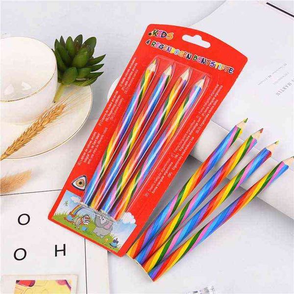 korean creative lovely rainbow children's stationery box wooden painting gift with lead four-color pencil students
korean creative lovely rainbow children's stationery box wooden painting gift with lead four-color pencil students