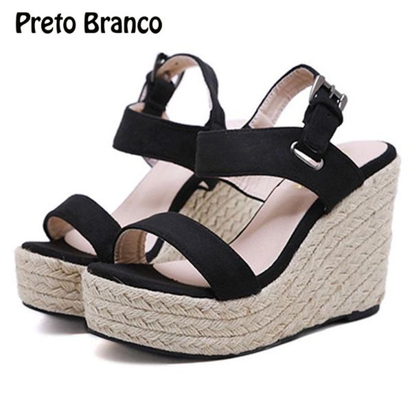 summer suede shallow mouth women's shoes slanted heel casual platform high-heeled ladies' sandals, Black
summer suede shallow mouth women's shoes slanted heel casual platform high-heeled ladies' sandals, Black