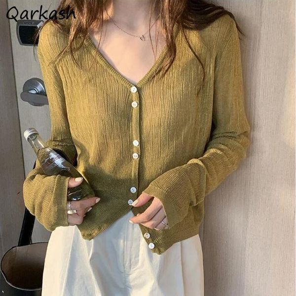 women's knits & tees cardigan women v-neck single breasted solid slim elegant summer sun-proof thin leisure basic beach comfortable ins, White
women's knits & tees cardigan women v-neck single breasted solid slim elegant summer sun-proof thin leisure basic beach comfortable ins, White