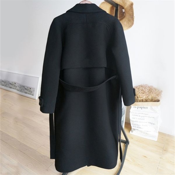 autumn winter black woolen coat womens clothing fashion women jacket loose belt long overcoat female casual wool coat
autumn winter black woolen coat womens clothing fashion women jacket loose belt long overcoat female casual wool coat