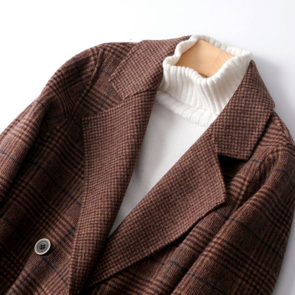 jacket double sauce face female cashmere korean chess long temper thin wool coat for winter, Black;brown
jacket double sauce face female cashmere korean chess long temper thin wool coat for winter, Black;brown