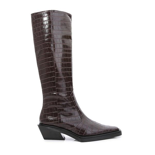 boots 2021 stone pattern women knee high western cowboy square toe pu leather shoes winter warm plush chunky long, Black
boots 2021 stone pattern women knee high western cowboy square toe pu leather shoes winter warm plush chunky long, Black