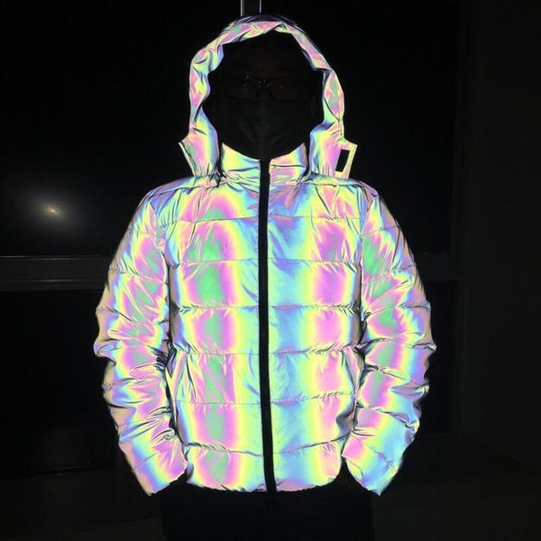 men's jackets coats winter colorful reflective clothes, thickened warm jacket, and women's luminous cotton padded clothes fashion, Black;brown
men's jackets coats winter colorful reflective clothes, thickened warm jacket, and women's luminous cotton padded clothes fashion, Black;brown