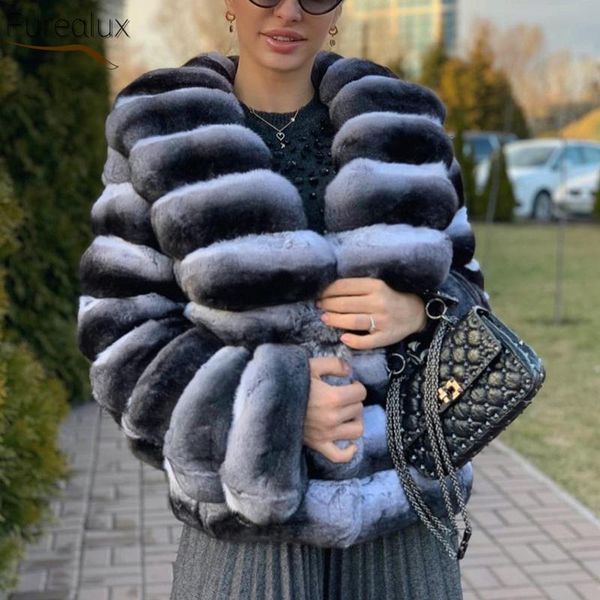 women's fur & faux furealux real rex coat natural full leather winter fashion thicken warm women 2021, Black
women's fur & faux furealux real rex coat natural full leather winter fashion thicken warm women 2021, Black
