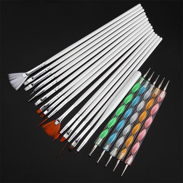 nail art kits 20 brushes set 15 painted light + 5 white rods spiral rod comfortable tool pen
nail art kits 20 brushes set 15 painted light + 5 white rods spiral rod comfortable tool pen