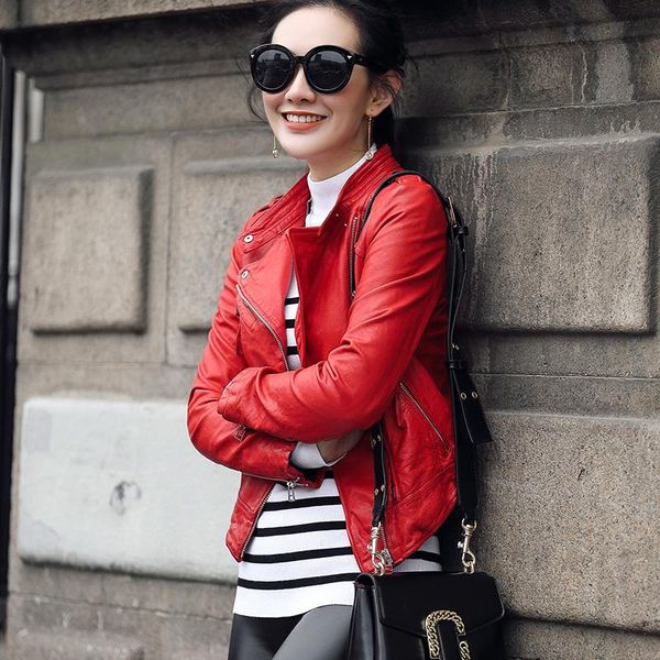 women's leather & faux autumn spring 200% natural sheepskin coat female elegant plus size genuine jacket women real coats 24422, Black
women's leather & faux autumn spring 200% natural sheepskin coat female elegant plus size genuine jacket women real coats 24422, Black