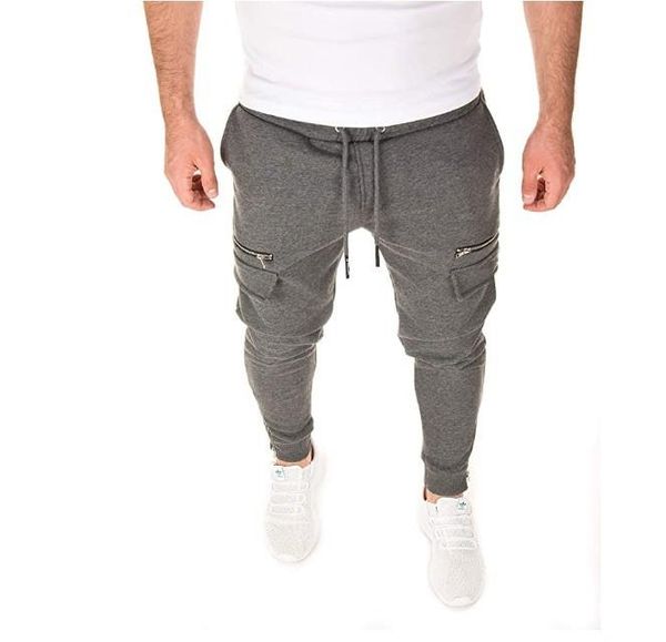 men autumn casual pants solid color elastic-waist drawstring sports with zipper pocket fashion breathable running trousers men's, Black
men autumn casual pants solid color elastic-waist drawstring sports with zipper pocket fashion breathable running trousers men's, Black