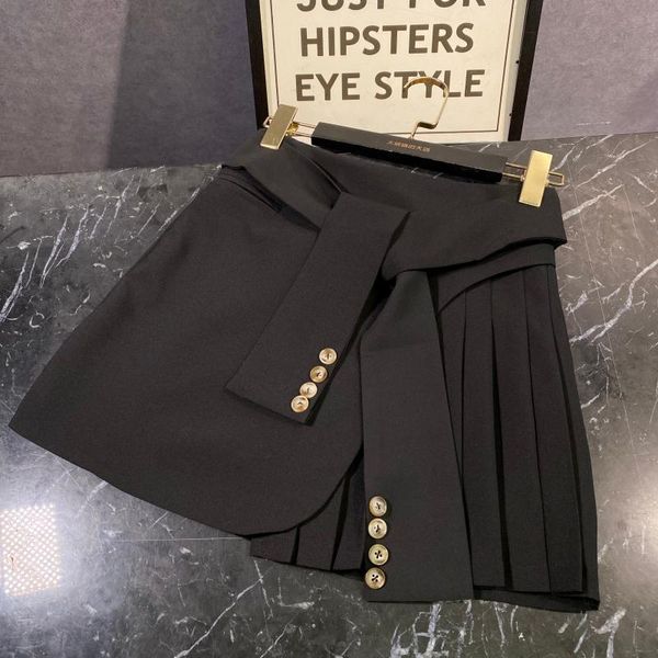 skirts 2021 summer button lace design irregular pleated stitching skirt women 0504, Black
skirts 2021 summer button lace design irregular pleated stitching skirt women 0504, Black