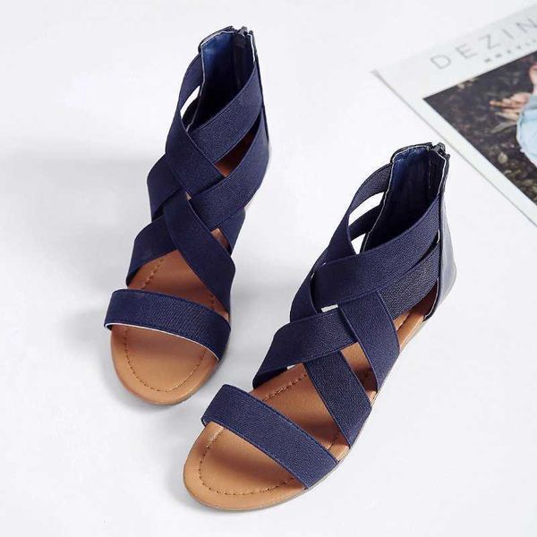 summer ladies rome shoe sandals cross elastic strap back zipper fashion open toe low heel sandal for girls big size retro 210624, Black
summer ladies rome shoe sandals cross elastic strap back zipper fashion open toe low heel sandal for girls big size retro 210624, Black