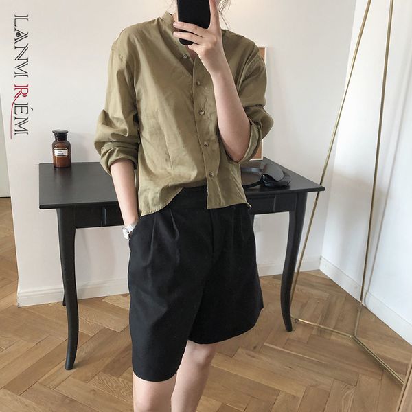 women's white lapel long sleeve short loose fit casual shirt fashion trend spring and autumn 2e1306 210507
women's white lapel long sleeve short loose fit casual shirt fashion trend spring and autumn 2e1306 210507