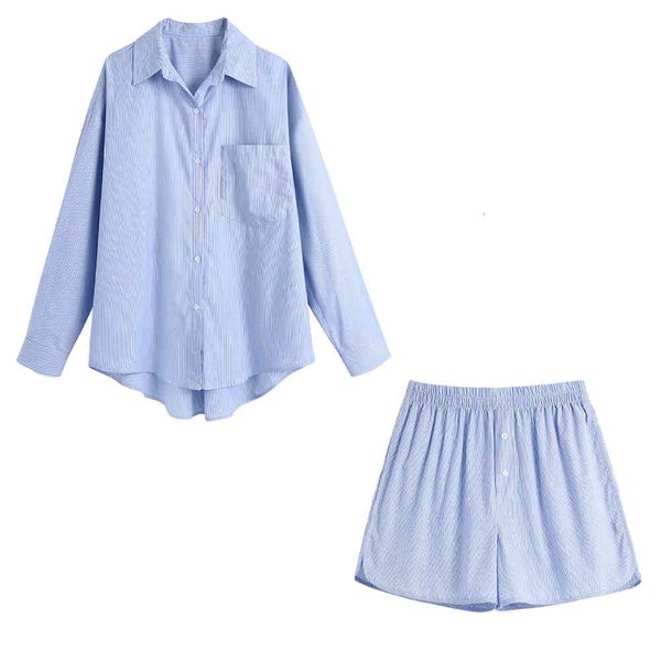 shorts 2021 two piece set striped poplin shirt & bermuda shorts high-waist elastic waistband cozy women outfits, White;black
shorts 2021 two piece set striped poplin shirt & bermuda shorts high-waist elastic waistband cozy women outfits, White;black