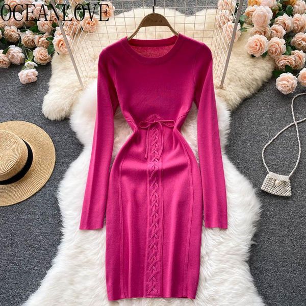 casual dresses oceanlove bandage autumn winter women solid knitting bodycon vestidos 2021 korean vintage robe femme slim, Black;gray
casual dresses oceanlove bandage autumn winter women solid knitting bodycon vestidos 2021 korean vintage robe femme slim, Black;gray