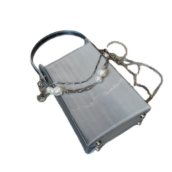 silver-grey mini shoulder bag exquisite wallet with thin metal chain chain purse pearl decoration woemns cross body bags
silver-grey mini shoulder bag exquisite wallet with thin metal chain chain purse pearl decoration woemns cross body bags