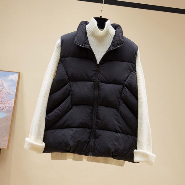 fashion women sleeveless vest stand collar jacket winter warm plus size coat chaleco mujer gilet casaco feminino women's vests, Black;white
fashion women sleeveless vest stand collar jacket winter warm plus size coat chaleco mujer gilet casaco feminino women's vests, Black;white