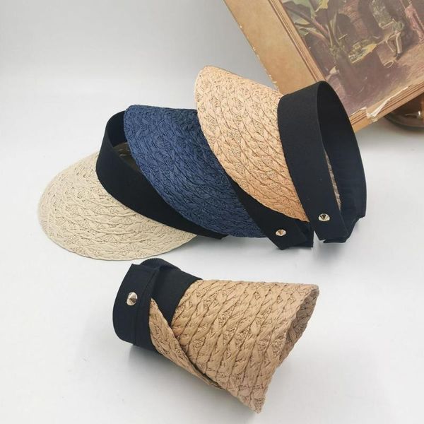 wide brim hats women sun hat soft open-up headband fashion heat-insulating braid fabric graceful all-match travel cap sports summer 2021, Blue;gray
wide brim hats women sun hat soft open-up headband fashion heat-insulating braid fabric graceful all-match travel cap sports summer 2021, Blue;gray