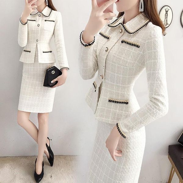 autumn and winter tweed dresses women vintage ruffle plaid female elegant ladies office woolen vestidos casual, Black;gray
autumn and winter tweed dresses women vintage ruffle plaid female elegant ladies office woolen vestidos casual, Black;gray