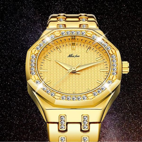 wristwatches luxury 18k gold watch for women hip hop women's quartz watches iced out diamond fashion ladies female clock, Slivery;brown
wristwatches luxury 18k gold watch for women hip hop women's quartz watches iced out diamond fashion ladies female clock, Slivery;brown