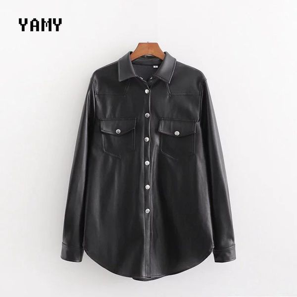 women's blouses & shirts pu leather womens slim blouse shirt female winter faux black outerwear zoravicky and 2021, White
women's blouses & shirts pu leather womens slim blouse shirt female winter faux black outerwear zoravicky and 2021, White