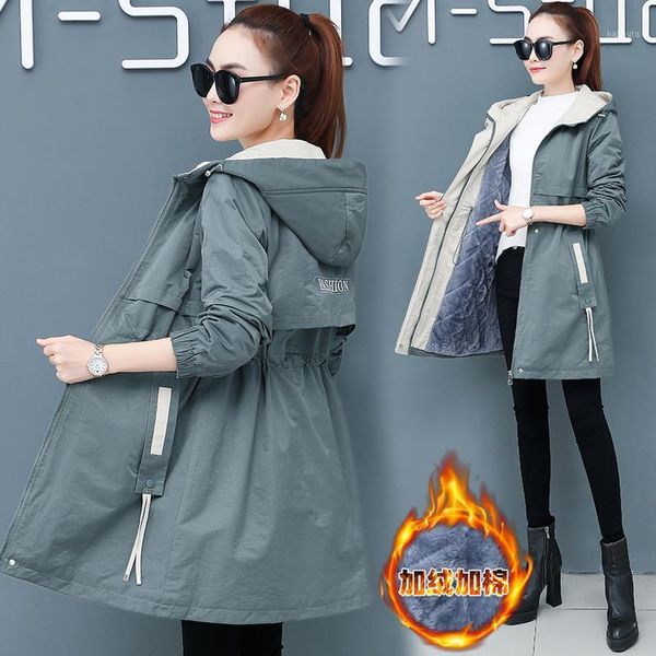 women's trench coats autumn winter outerwear thicken windbreaker female long hooded coat cotton fashion warm, Tan;black
women's trench coats autumn winter outerwear thicken windbreaker female long hooded coat cotton fashion warm, Tan;black