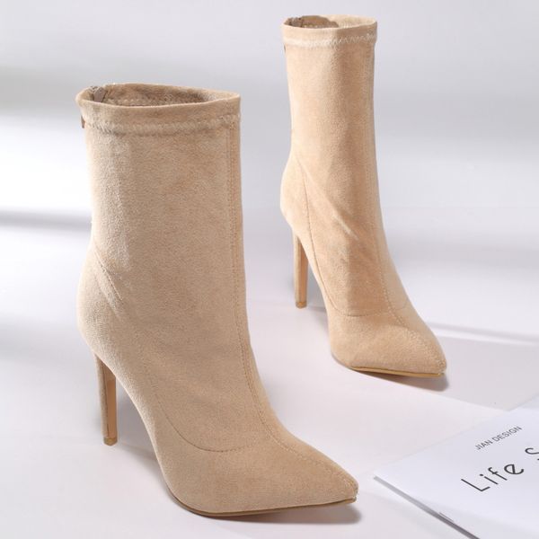 new women ankle boots thin high heels ladies short booties fashion pointed toe female boots winter woman sewing shoes, Black
new women ankle boots thin high heels ladies short booties fashion pointed toe female boots winter woman sewing shoes, Black