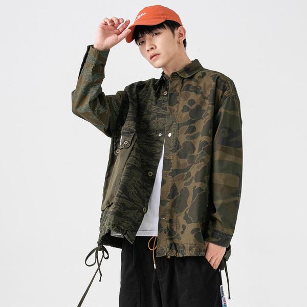 men's casual shirts japanese trendy brand loose tooling style camouflage long-sleeved shirt 2021 autumn cardigan men clothing, White;black
men's casual shirts japanese trendy brand loose tooling style camouflage long-sleeved shirt 2021 autumn cardigan men clothing, White;black
