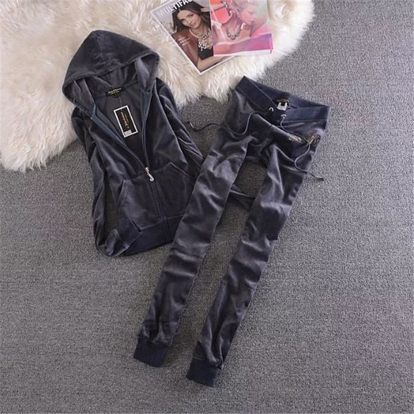 luxury autumn brand juicy lovers sporting suits navy blue gray pink velvet women tracksuits hooded collar jogging sportswear suitthe female
luxury autumn brand juicy lovers sporting suits navy blue gray pink velvet women tracksuits hooded collar jogging sportswear suitthe female
