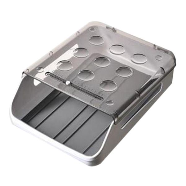 Auto Roll Transparent Egg Tray Storage Box Dispenser Holder Skelter Bottles & Jars