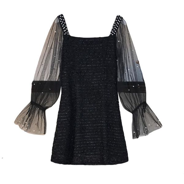 casual dresses temperament dress 2021 autumn style is thin, careful machine bead fashion women's clothing, Black;gray
casual dresses temperament dress 2021 autumn style is thin, careful machine bead fashion women's clothing, Black;gray