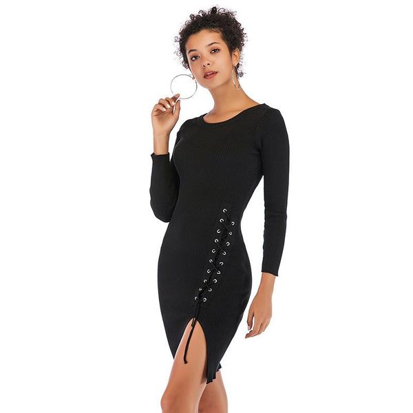 casual dresses women's knitted black dress autumn long sleeve solid color buttock bottom women party elegant with split vestido vintage, Black;gray
casual dresses women's knitted black dress autumn long sleeve solid color buttock bottom women party elegant with split vestido vintage, Black;gray