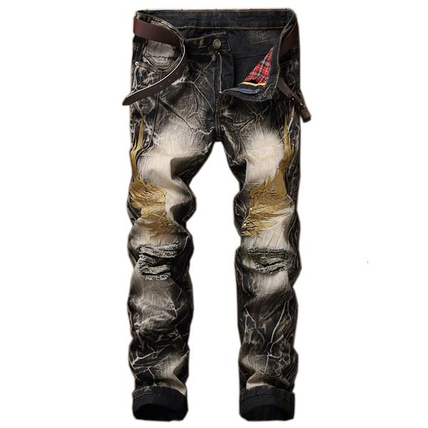 men's jeans warm embroidery wings design man zipper fly biker ripped for big size 28-42 5rvd, Blue
men's jeans warm embroidery wings design man zipper fly biker ripped for big size 28-42 5rvd, Blue