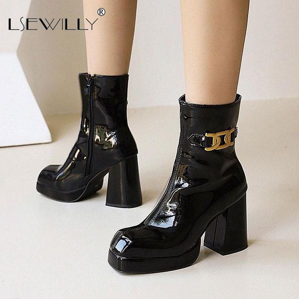 boots lsewilly classic ladies ankle fashion square toe platform high heels women waterproof white party fetish winter boot, Black
boots lsewilly classic ladies ankle fashion square toe platform high heels women waterproof white party fetish winter boot, Black