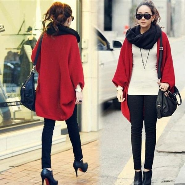fashion casual loose shawl women sweater batwing sleeves cardigan knit coat woolen cardigans jacket, White;black
fashion casual loose shawl women sweater batwing sleeves cardigan knit coat woolen cardigans jacket, White;black