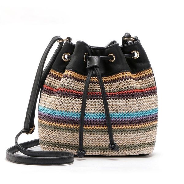 backpack style color bucket bag fashion women shoulder bags crossbody messenger pu leather designer