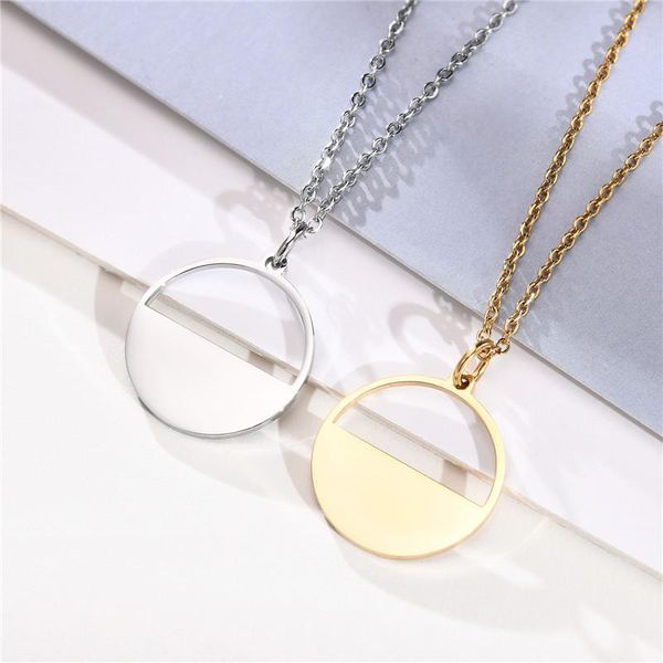 pendant necklaces modyle geometric for women gold color stainless steel hollow round coin dainty boho girls minimalist collar, Silver
pendant necklaces modyle geometric for women gold color stainless steel hollow round coin dainty boho girls minimalist collar, Silver