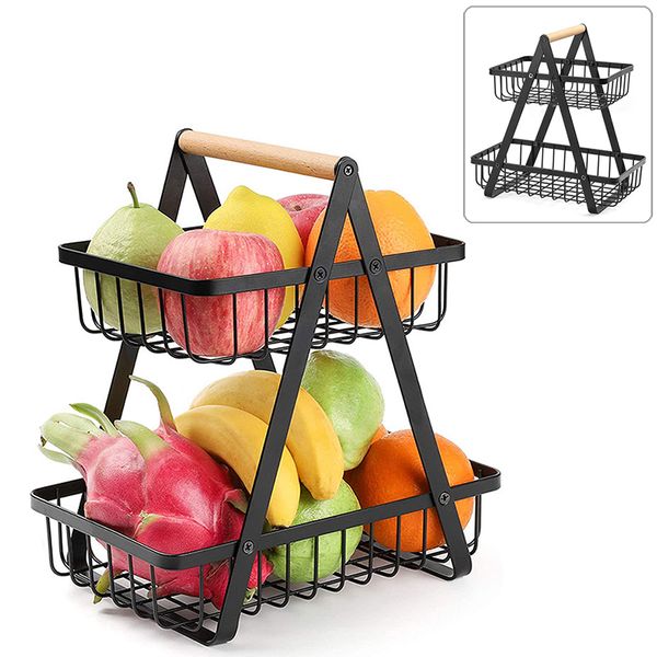 2-tier metal fruit basket kitchen counterstorage shelf bread stand cosmetic holder black detachable fruits vegetables baskets
2-tier metal fruit basket kitchen counterstorage shelf bread stand cosmetic holder black detachable fruits vegetables baskets