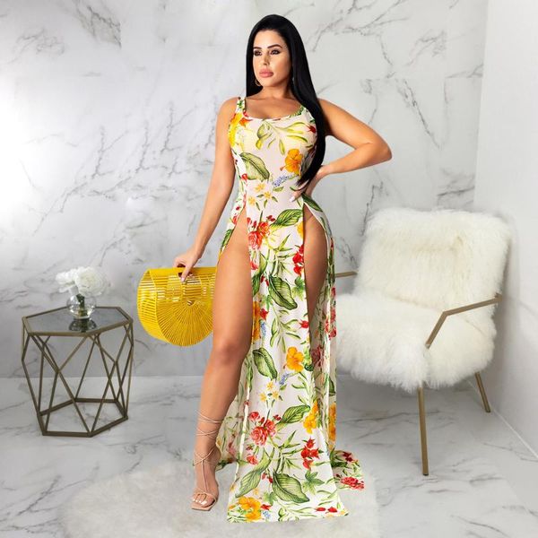 women palm leaf mesh cover up dress see through high split long maxi summer floral print sundress beachwear women's swimwear, White;black
women palm leaf mesh cover up dress see through high split long maxi summer floral print sundress beachwear women's swimwear, White;black
