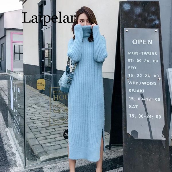 casual dresses autumn winter women fashion turtleneck sweater dress long sleeve soft mink cashmere knitted retro split thick warm, Black;gray
casual dresses autumn winter women fashion turtleneck sweater dress long sleeve soft mink cashmere knitted retro split thick warm, Black;gray