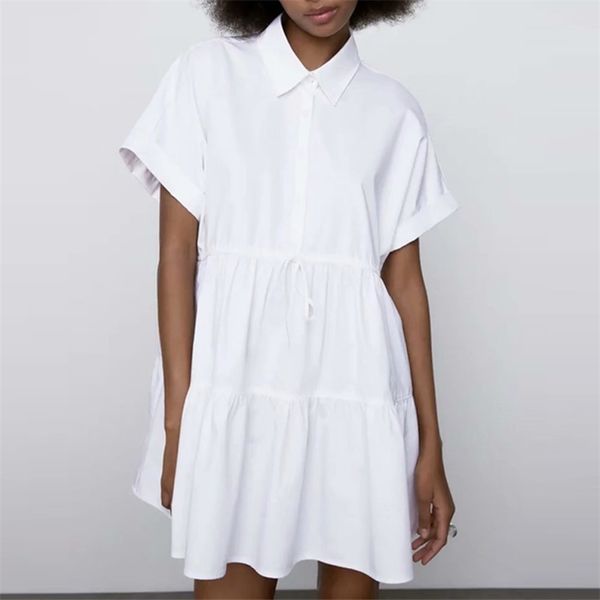 women summer white mini shirts dress short sleeve drawstring bow tie female fashion sweet dresses vestidos 210513, Black;gray
women summer white mini shirts dress short sleeve drawstring bow tie female fashion sweet dresses vestidos 210513, Black;gray
