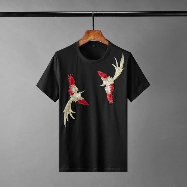 men's t-shirts 100% cotton mens short sleeve casual summer male plus size 4xl slim embroidered man tee, White;black
men's t-shirts 100% cotton mens short sleeve casual summer male plus size 4xl slim embroidered man tee, White;black