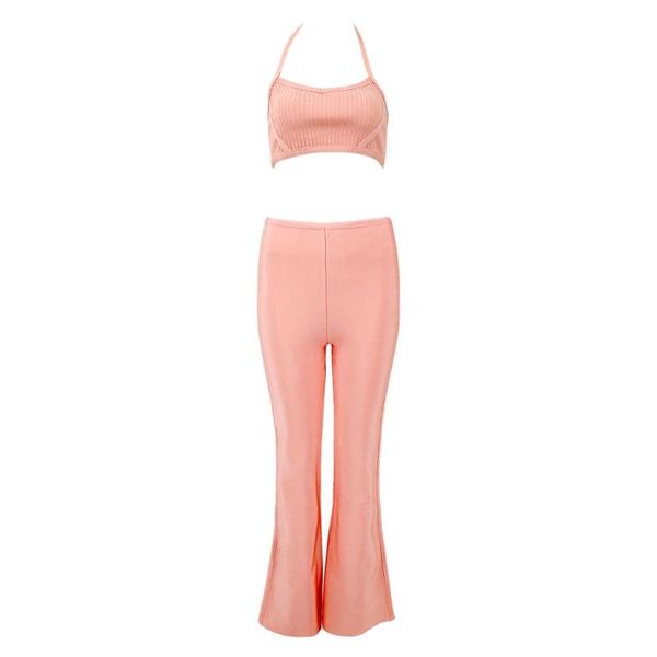 women's pants & capris bandage bodycon pink spring autumn women fashion two piece set halter backless crop and pieces streetwear, Black;white
women's pants & capris bandage bodycon pink spring autumn women fashion two piece set halter backless crop and pieces streetwear, Black;white