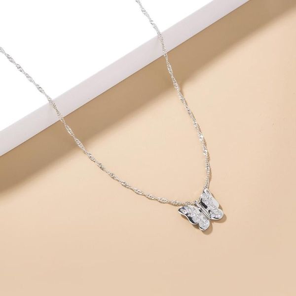 chains jewelry on the neck flying butterfly pendant necklaces for women zircon accessories chain necklace, Silver
chains jewelry on the neck flying butterfly pendant necklaces for women zircon accessories chain necklace, Silver