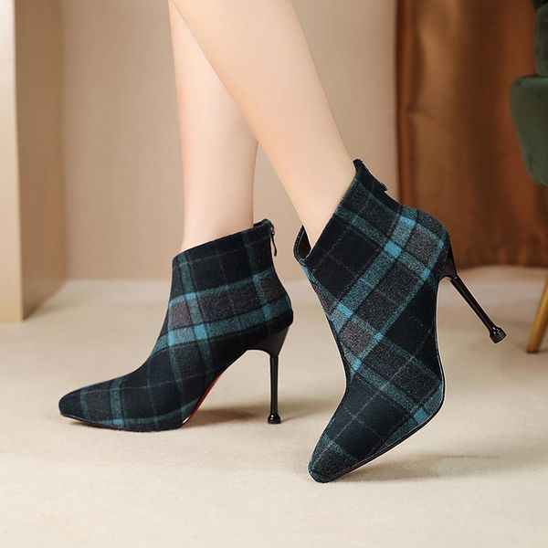 boots style fashion hairy women ankle pointed toe high heel plaid woman quality zipper autumn faux suede slim, Black
boots style fashion hairy women ankle pointed toe high heel plaid woman quality zipper autumn faux suede slim, Black
