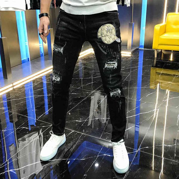 jean europe youth season male jeans fall fashion pretty fancy offset hat pattern warm pants man, Blue
jean europe youth season male jeans fall fashion pretty fancy offset hat pattern warm pants man, Blue