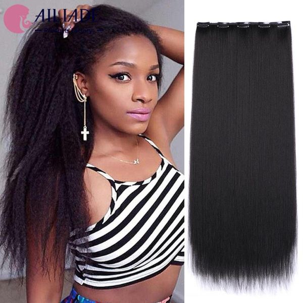 synthetic wigs ailiade 5 clips long yaki straight clip in hair false black fluffy pieces for women
synthetic wigs ailiade 5 clips long yaki straight clip in hair false black fluffy pieces for women