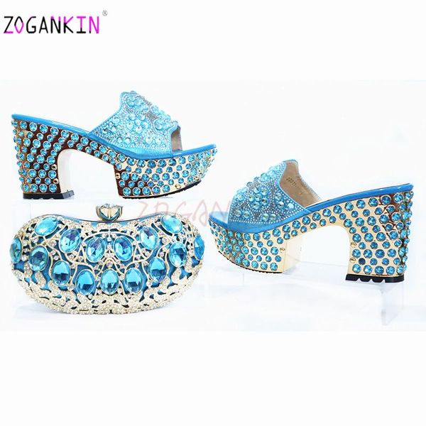 dress shoes ins selling italian women matching bag with shinning crystal in sky blue platform slipper african lady and, Black
dress shoes ins selling italian women matching bag with shinning crystal in sky blue platform slipper african lady and, Black